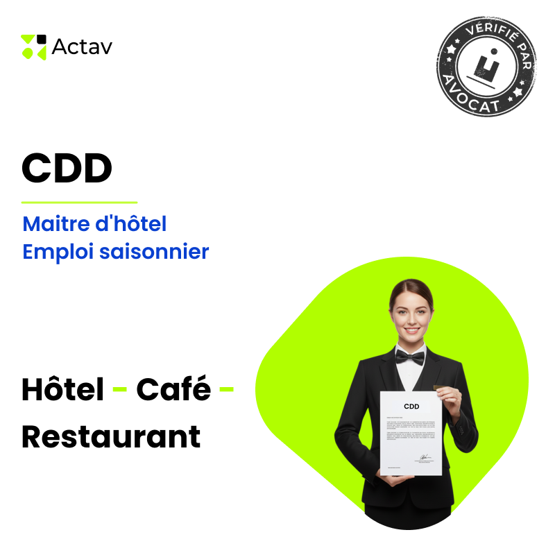 CDD Maître d’hôtel saisonnier (Café-Hôtel-Restaurant)