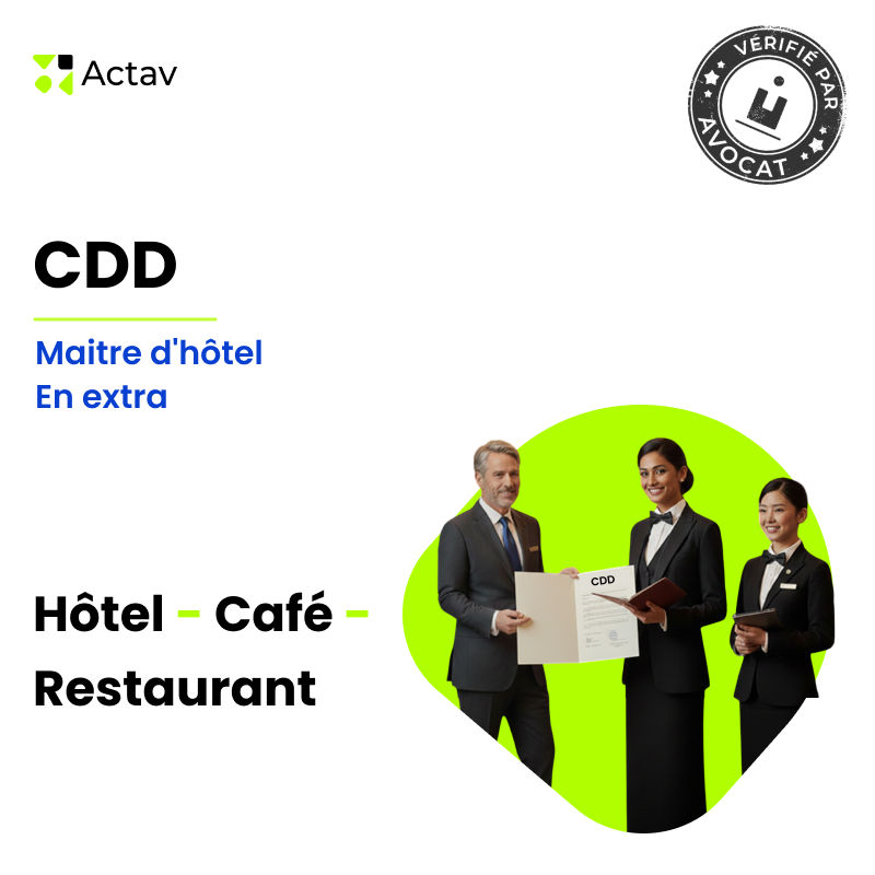 CDD Maître d’hôtel en extra ( Café-Hôtel-Restaurant)