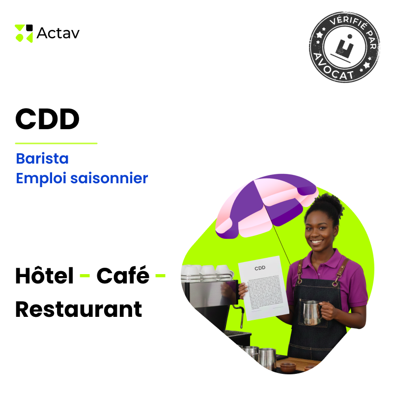 CDD barista - Saisonnier (Café-Hôtel-Restaurant)