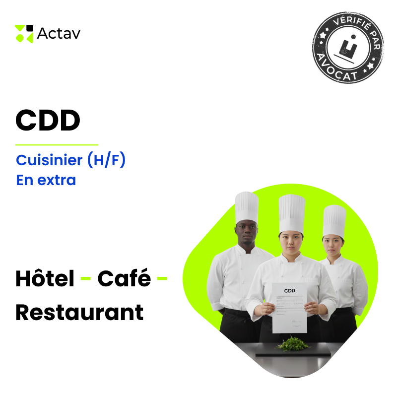 CDD cuisinier(ère) en extra (Café-Hôtel-Restaurant)