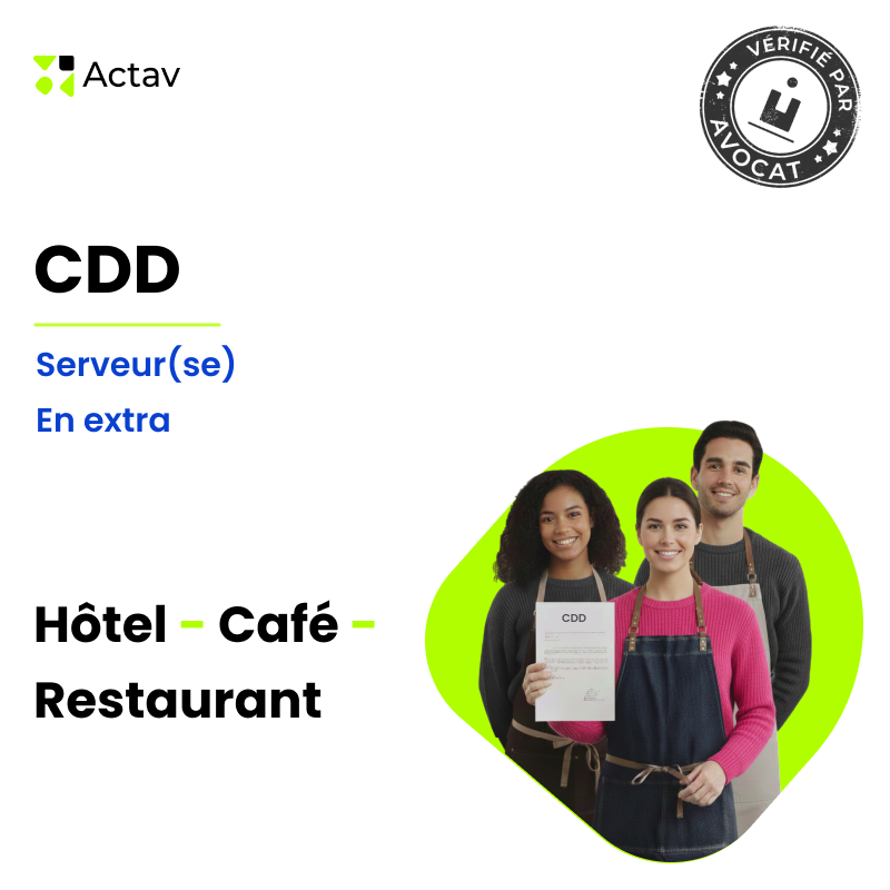 CDD serveur (H/F) en extra (Café-Hôtel-Restaurant)