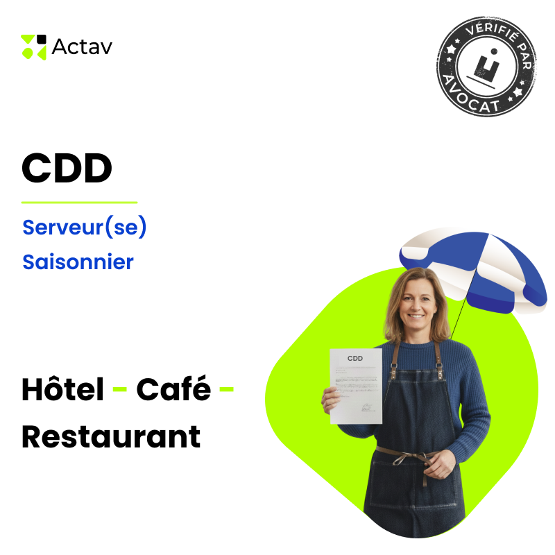 CDD serveur (H/F) - Saisonnier (Café-Hôtel-Restaurant)
