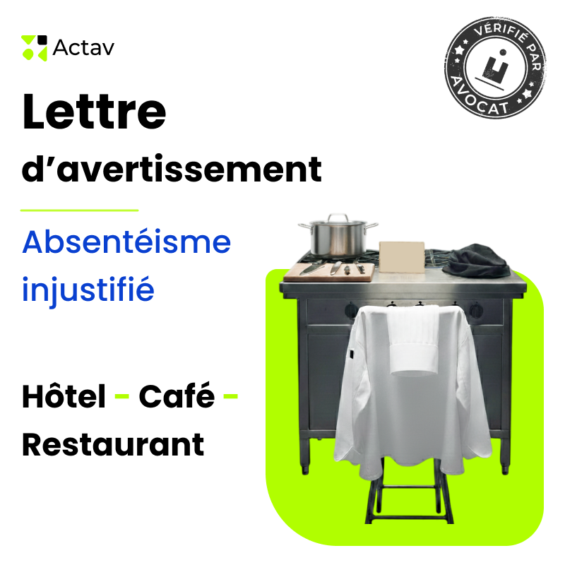 Lettre d’avertissement - Absentéisme injustifié