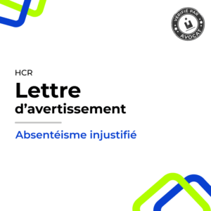 Modèle de lettre d’avertissement pour absence injustifiée – Secteur HCR