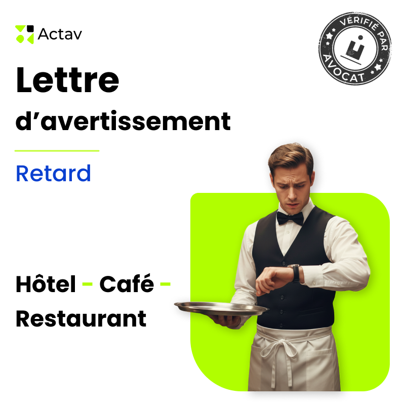Lettre d'avertissement à un salarié pour retards répétés (Café-Hôtel-Restaurant)