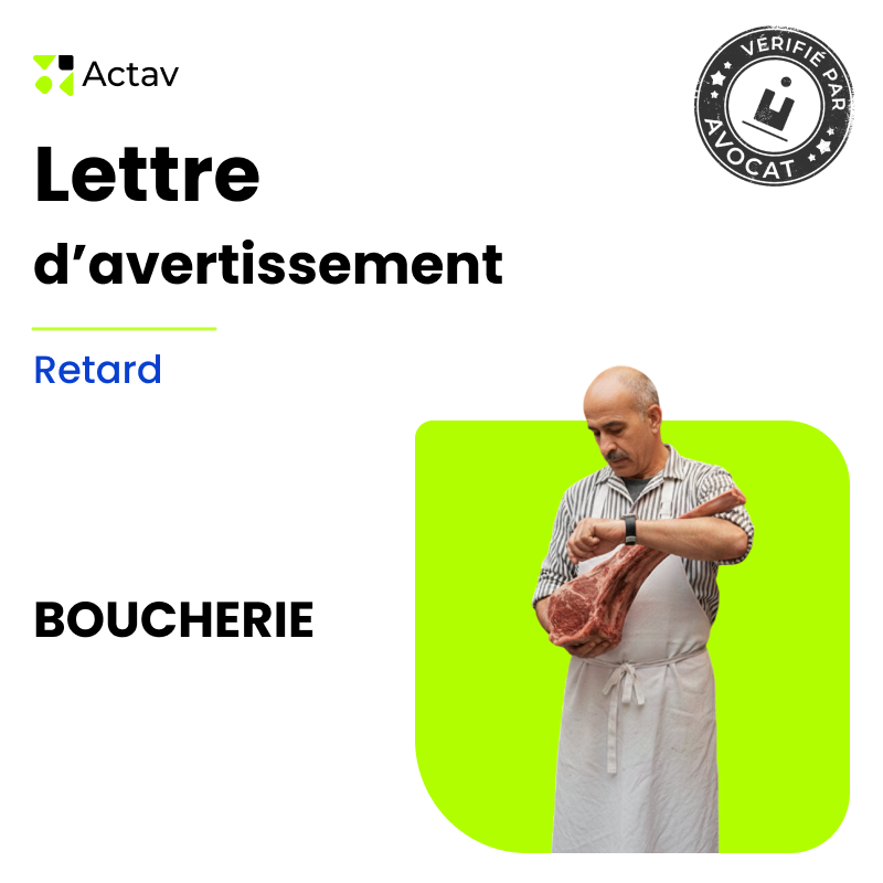 Lettre d'avertissement pour retard (Boucherie)