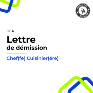 Lettre de démission actav - Chef(fe) Cuisinier(ère)