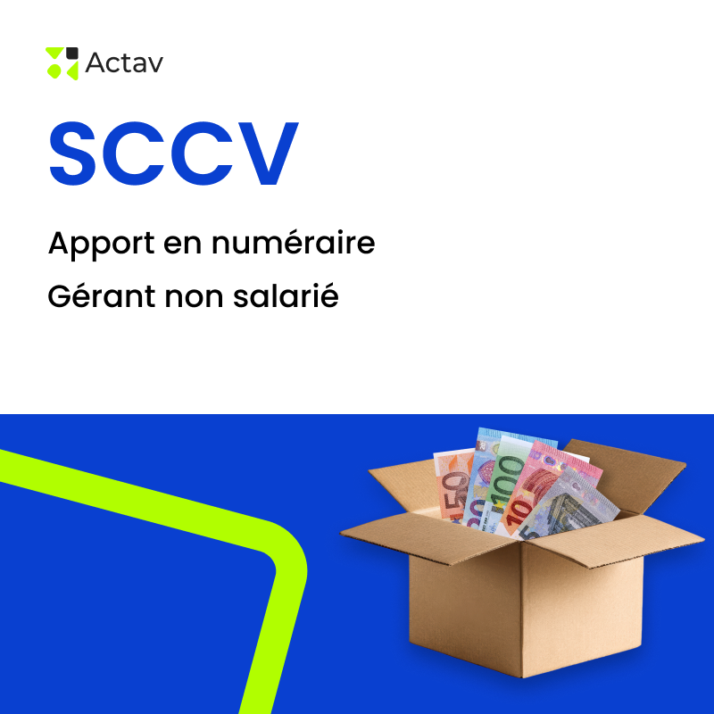 Kit SCI (SCCV) / apport en numéraire / gérant non salarié