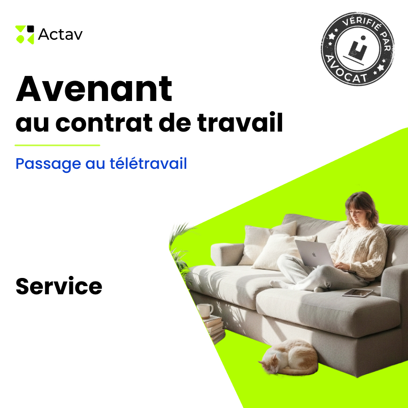 Avenant au contrat de travail - Passage au télétravail - Services