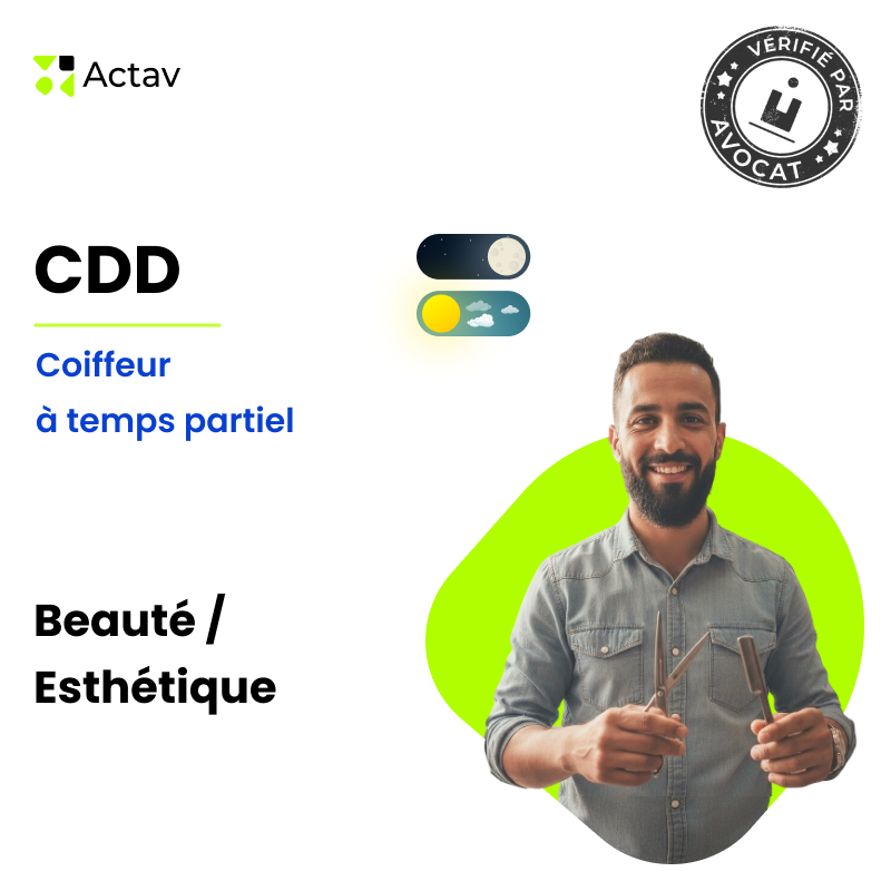 Modèle de CDD à temps partiel pour coiffeur (H/F) - Services