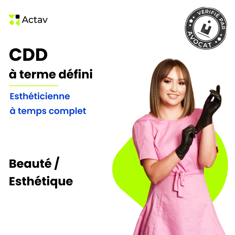 Modèle de CDD à terme défini pour esthéticienne/esthéticien - Temps complet - Services