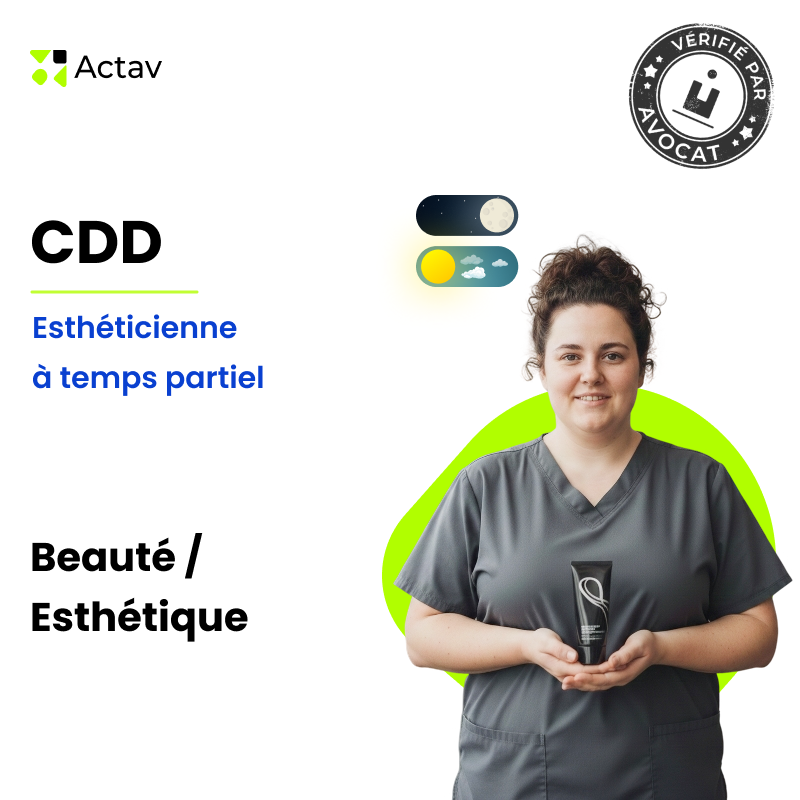 Modèle de CDD à temps partiel pour esthéticienne/esthéticien - Services
