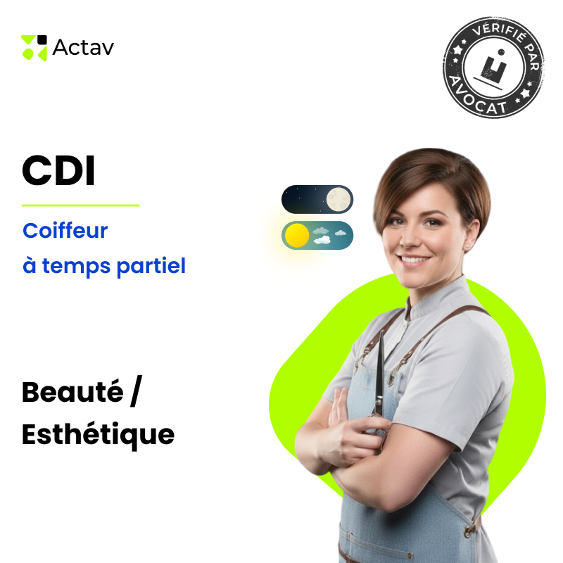 Modèle de CDI à temps partiel pour coiffeur (H/F) - Services