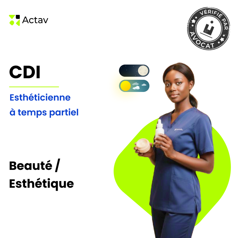 Modèle CDI temps partiel pour esthéticienne/esthéticien - Services