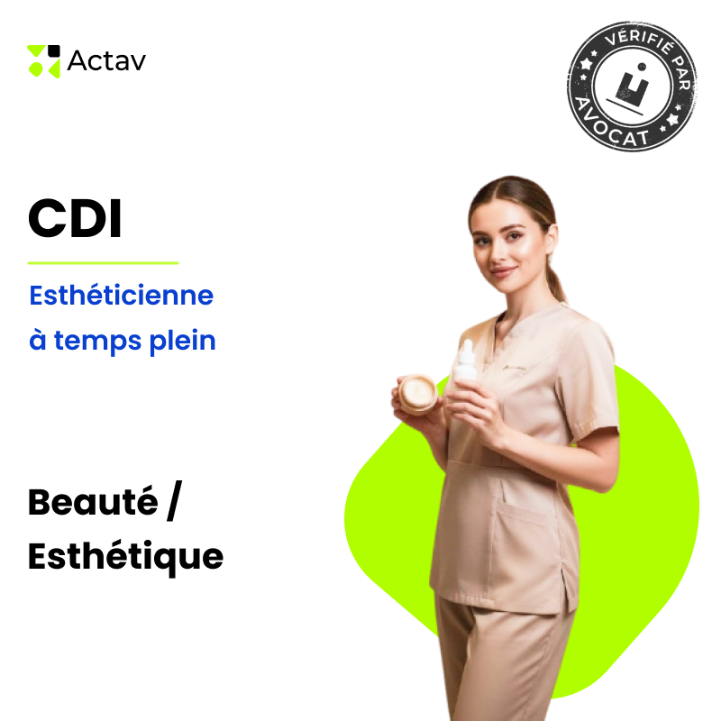 Modèle de CDI à temps plein pour esthéticienne/esthéticien - Services