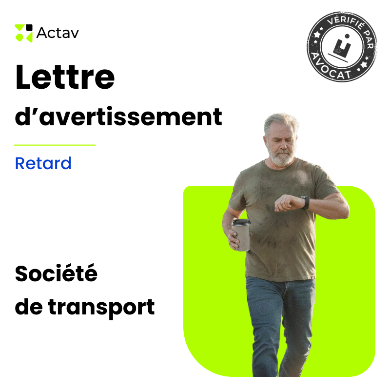 Lettre d'avertissement pour retard répétitifs non justifiés - Société de transport