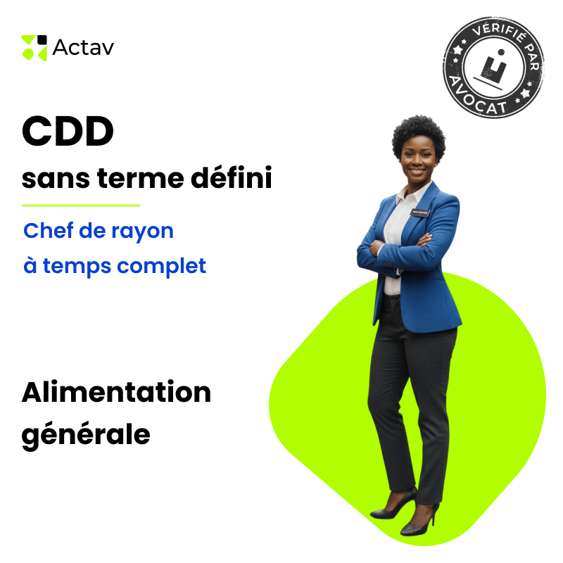 Modèle de CDD sans terme défini pour chef de rayon (H/F) - Temps complet - Alimentation