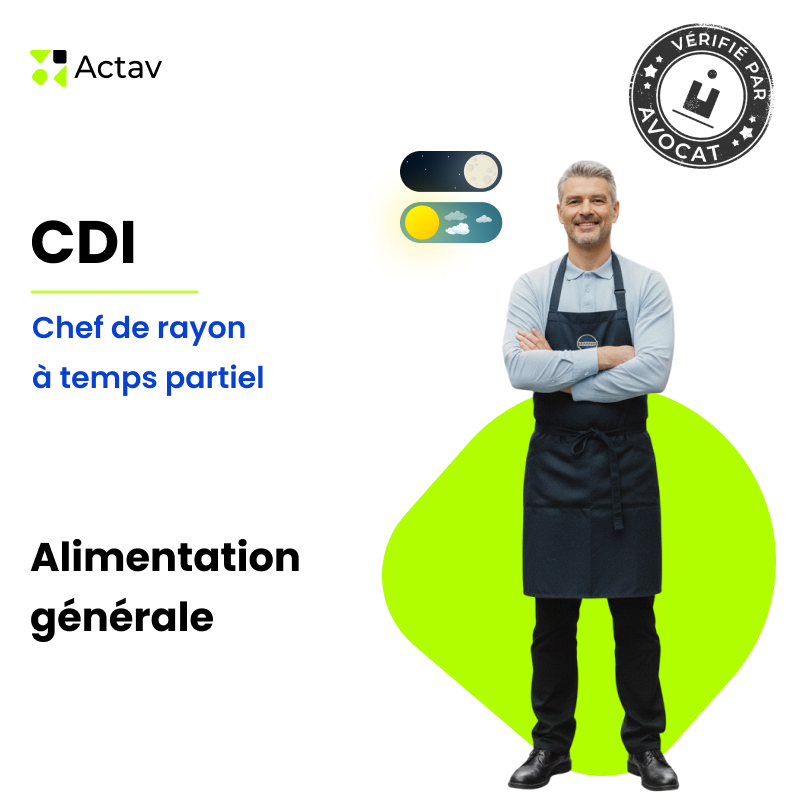 Modèle de CDI à temps partiel pour chef de rayon (H/F) - Alimentation