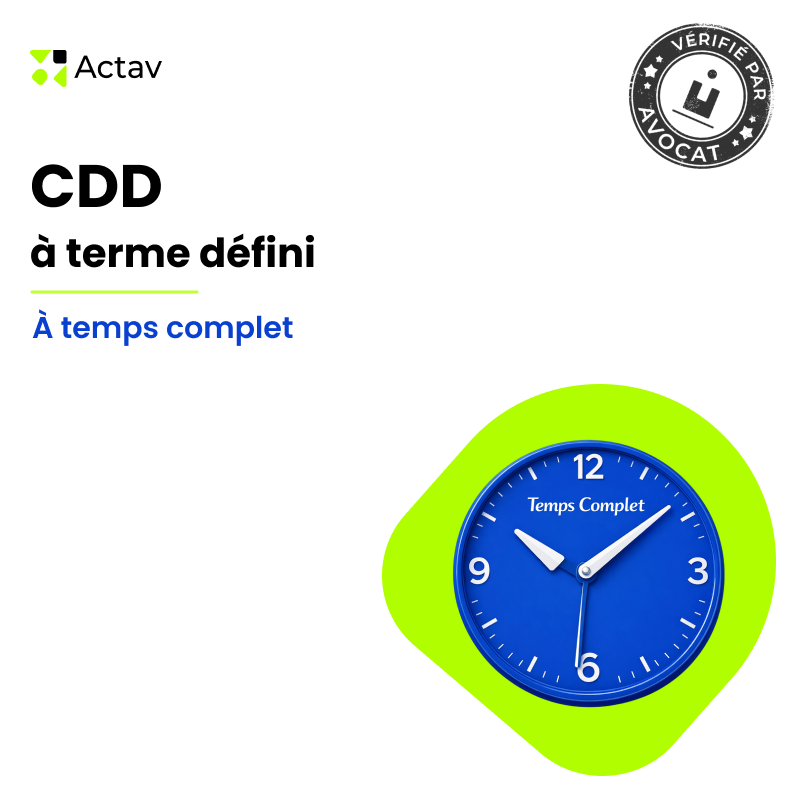 Modèle de CDD à terme défini - Temps complet