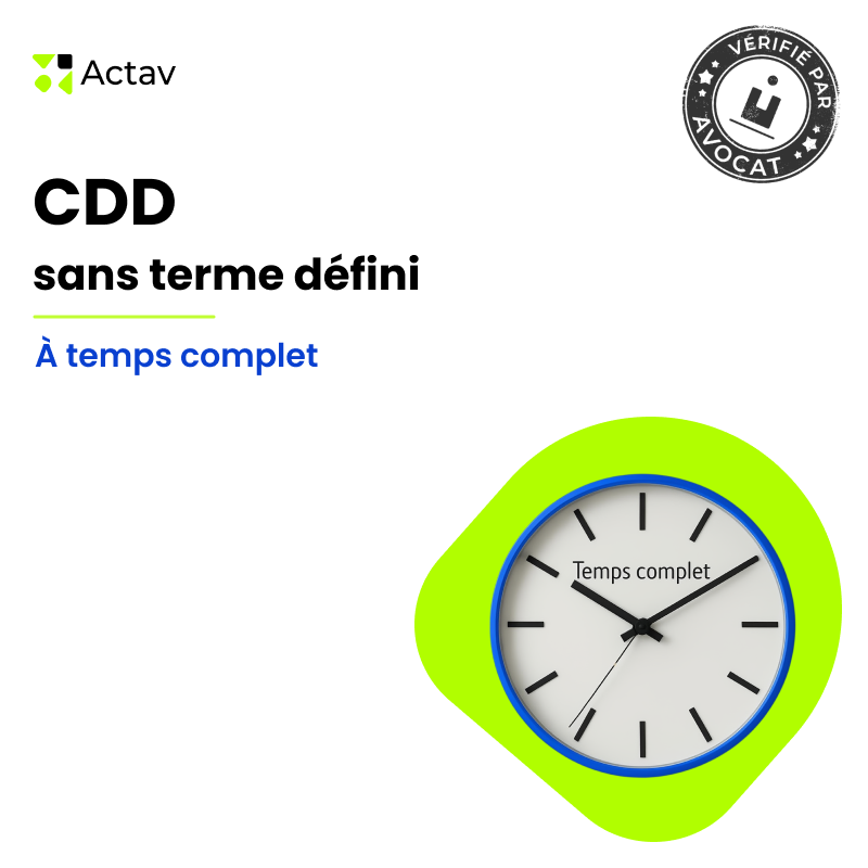 Modèle de CDD sans terme défini - Temps complet