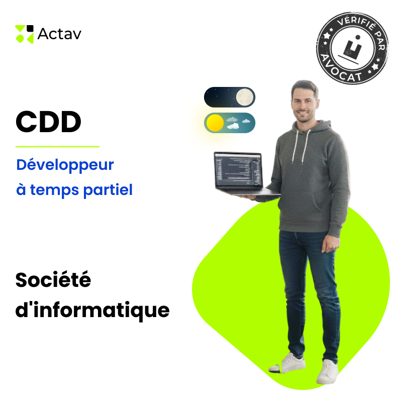 Modèle de CDD à temps partiel pour développeur (H/F) - Services