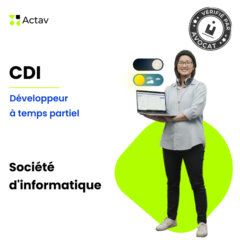 Modèle de CDI à temps partiel pour développeur (H/F) - Services