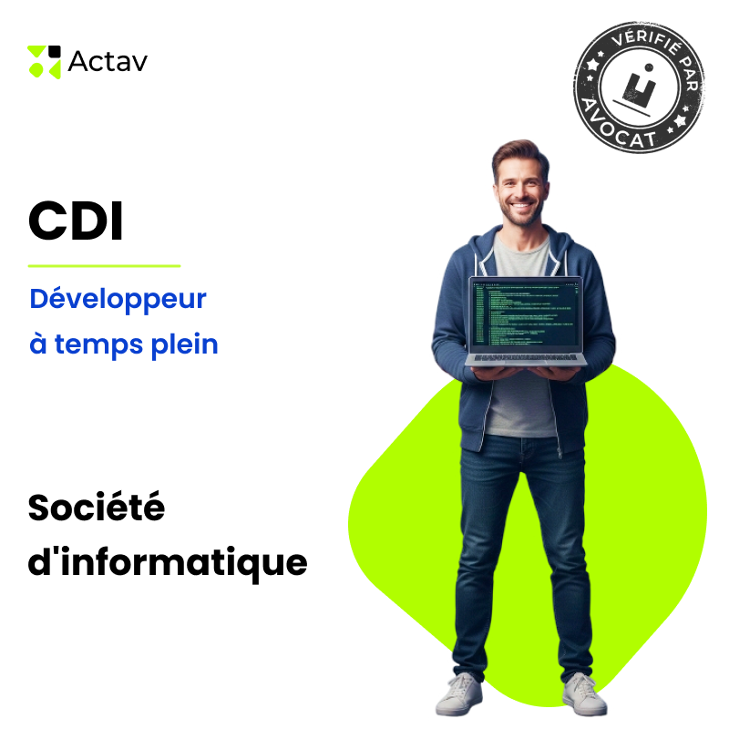 Modèle de CDI à temps plein pour développeur (H/F) - Services
