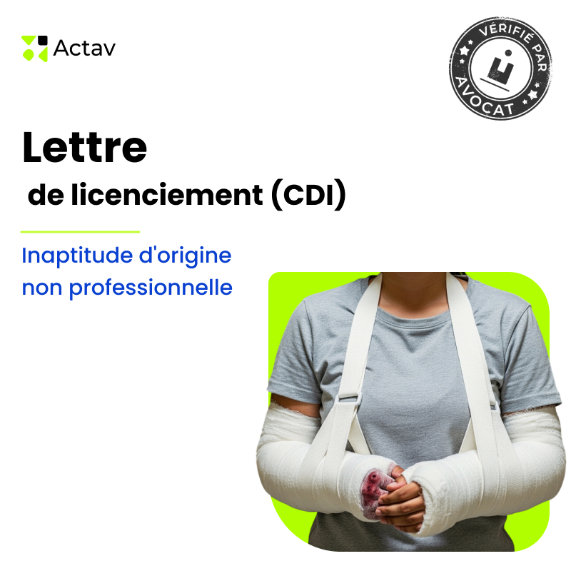 Lettre de rupture anticipée d'un CDD pour inaptitude physique d'origine non professionnelle