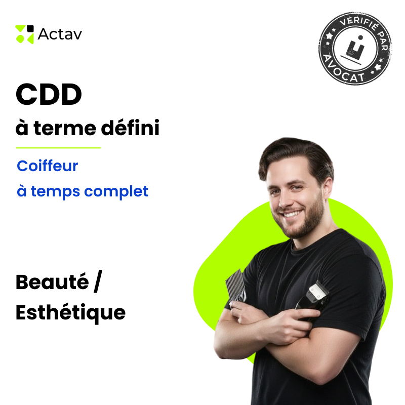Modèle de CDD à terme défini pour coiffeur ( H/F) - Temps complet - Services