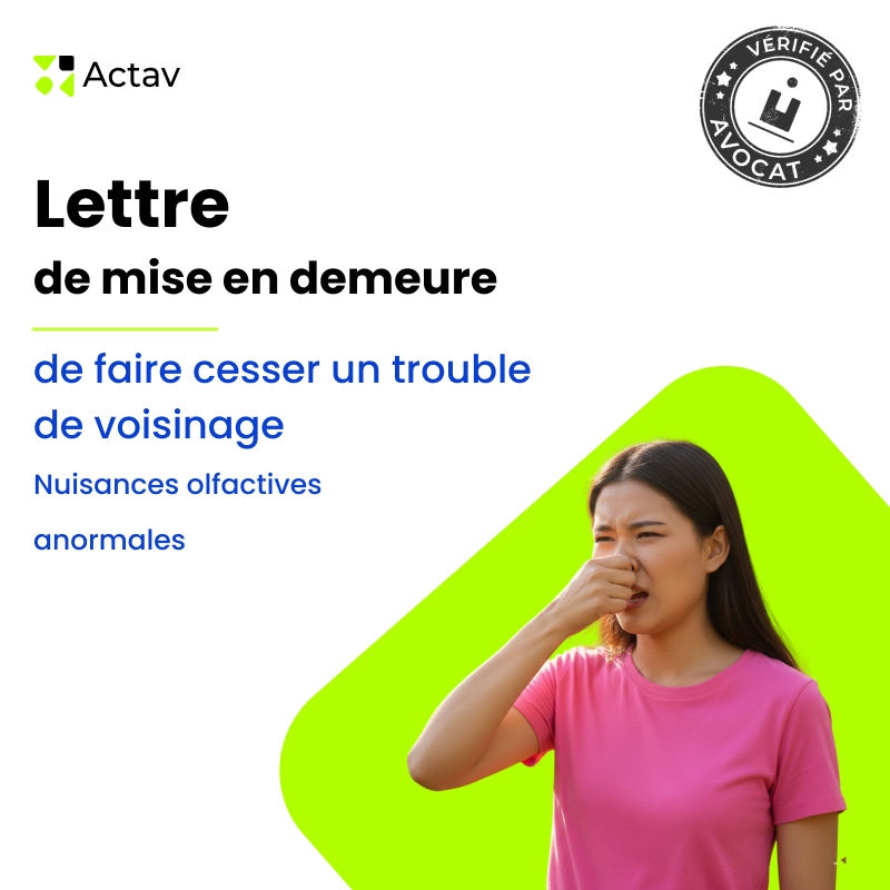 Modèle de lettre de contestation pour nuisances olfactives anormales de voisinage