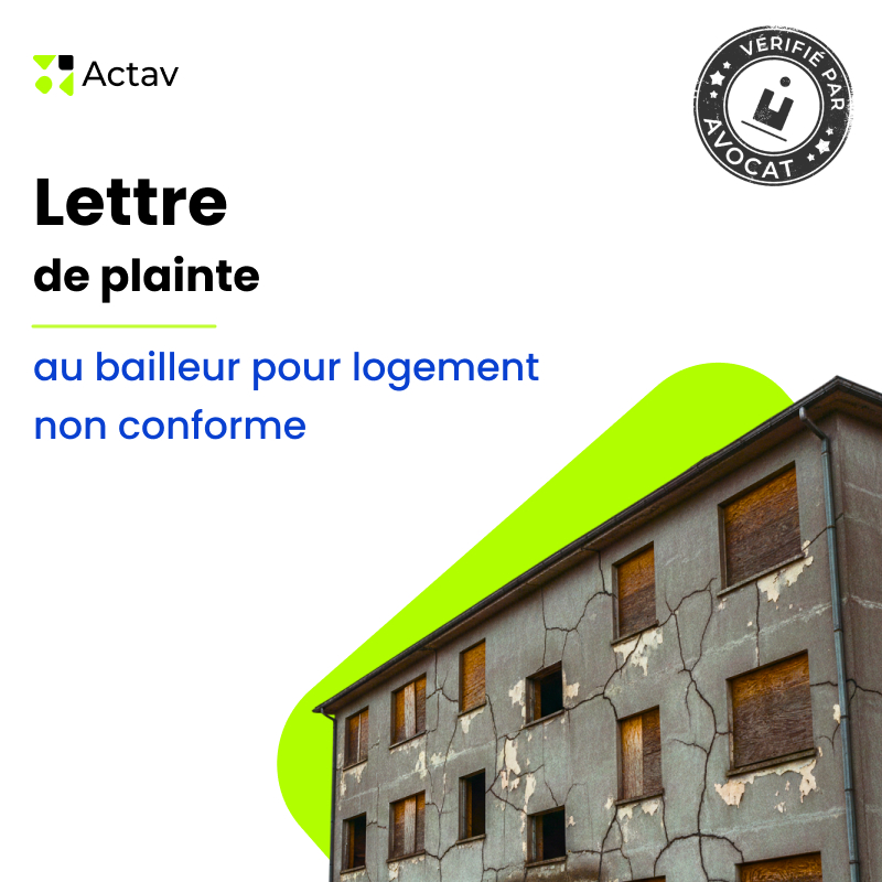 Modèle de lettre de plainte pour logement non conforme