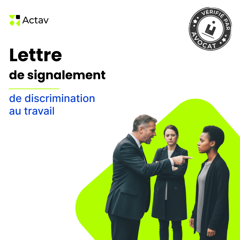 Modèle de lettre de signalement de discrimination au travail