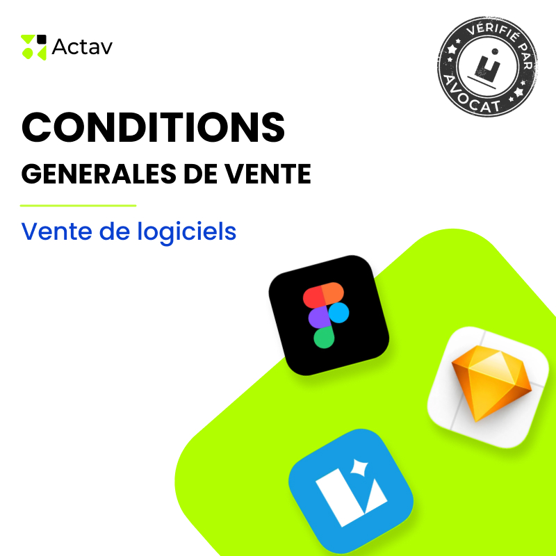 Conditions générales de vente — Vente de logiciels et services numériques — modèle Actav