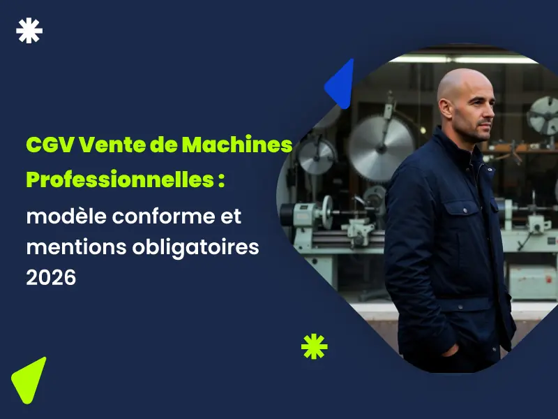 CGV vente de machines professionnelles : contrat fournisseur B2B conforme