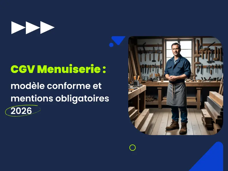 CGV menuiserie 2026 : modèle conforme pour artisan menuisier (acompte, décennale, fenêtres et portes)