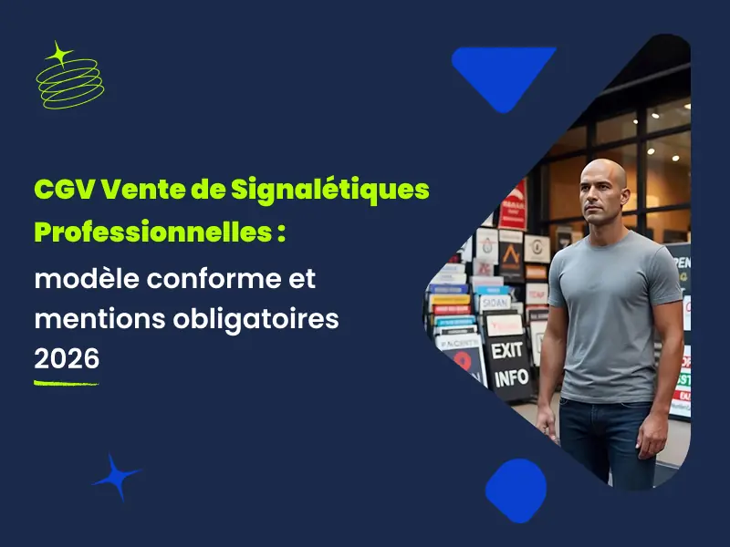 CGV signalétiques professionnelles : enseigne et signalétique d'entreprise installées en façade