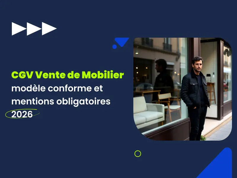 CGV vente de mobilier 2026 — modèle conforme rédigé par avocat