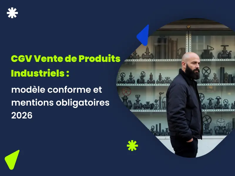 CGV produits industriels 2026 : modèle conforme rédigé par avocats
