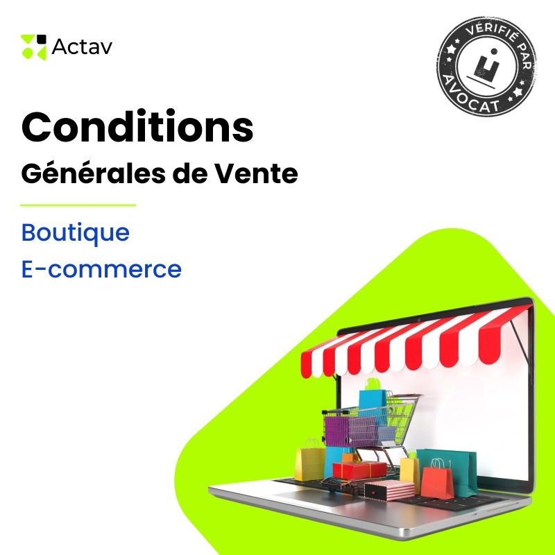 CGV Boutique e-commerce généraliste — modèle rédigé par avocat Actav, format Word modifiable
