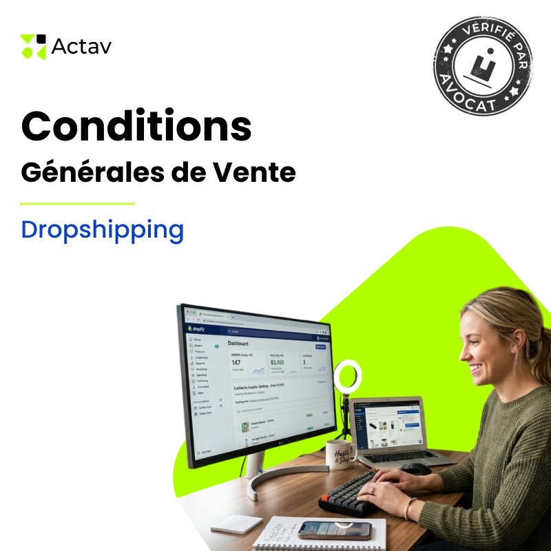 CGV Dropshipping e-commerce — modèle rédigé par avocat Actav, format Word modifiable