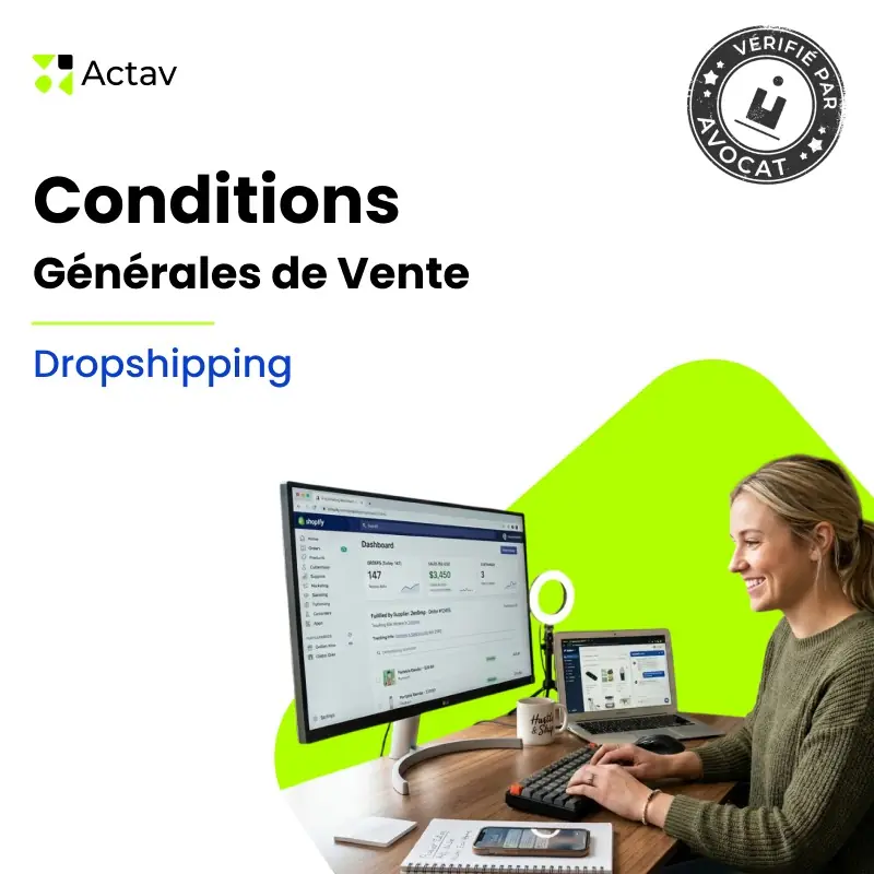 CGV dropshipping — modèle rédigé par avocat Actav, format Word modifiable
