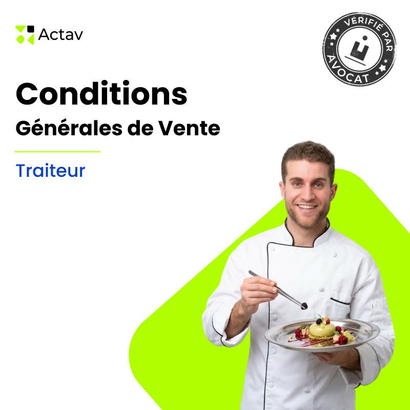 CGV Traiteur — modèle rédigé par avocat Actav, format Word modifiable