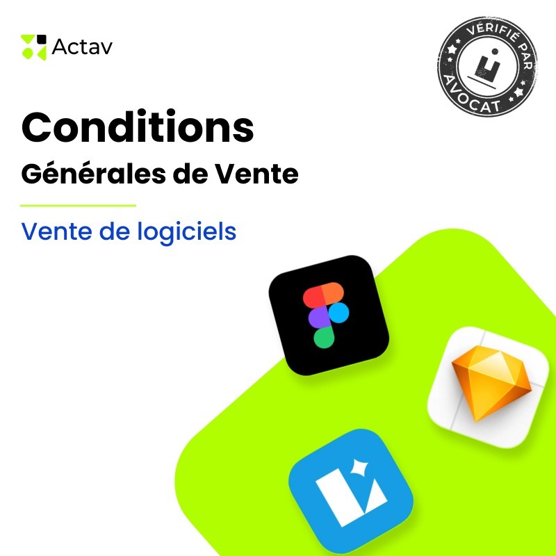 CGV Vente de logiciels et services numériques — modèle rédigé par avocat Actav, format Word modifiable
