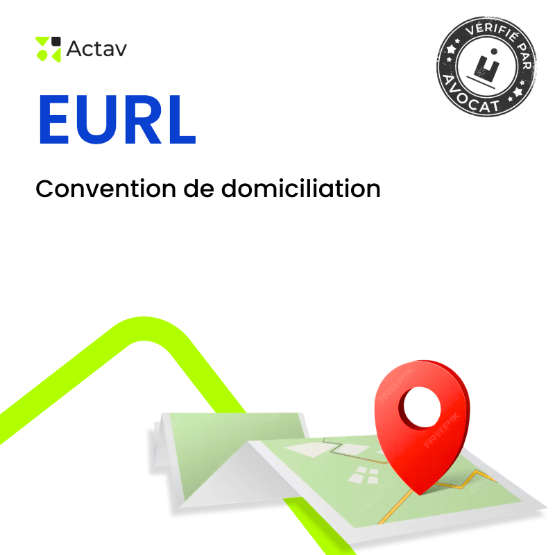 Domiciliation entreprise prix — EURL — modèle officiel rédigé par avocat Actav, fichier Word .docx