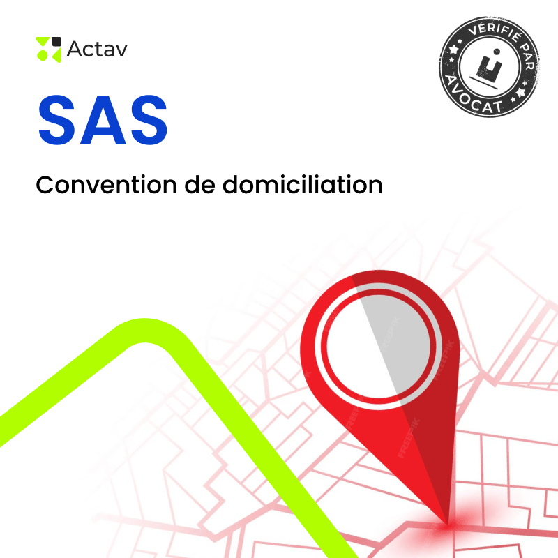 SAS – Convention de domiciliation — modèle rédigé par avocat Actav, format Word modifiable
