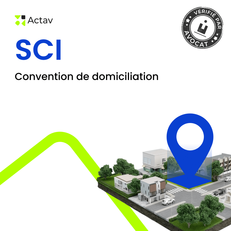 SCI – Convention de domiciliation — modèle rédigé par avocat Actav, format Word modifiable