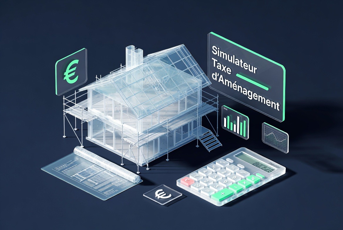 Simulateur taxe aménagement 2026 : calcul du montant pour une construction, un abri de jardin et une piscine