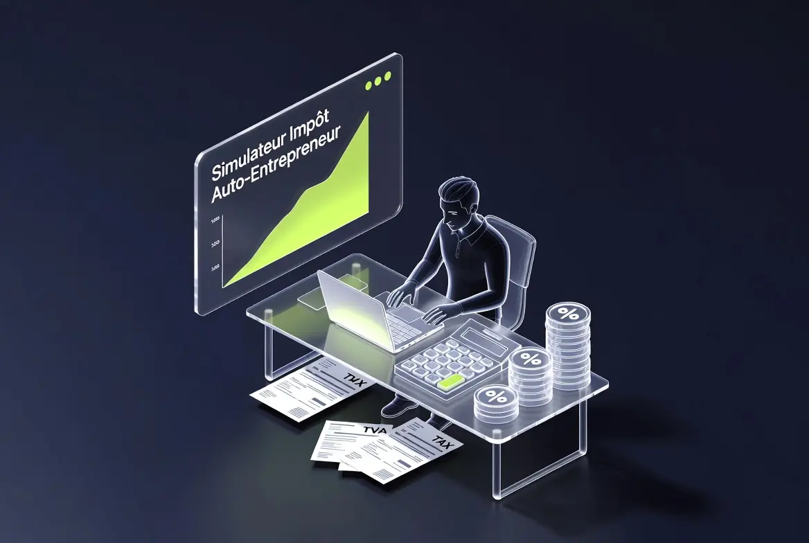 Simulation impôt auto-entrepreneur 2026 : calcul des charges URSSAF, de la CFP et de l'impôt sur le revenu