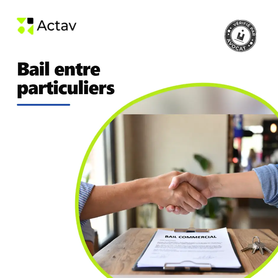 Modèle de bail commercial entre particuliers rédigé par avocat, format Word modifiable et conforme 2026