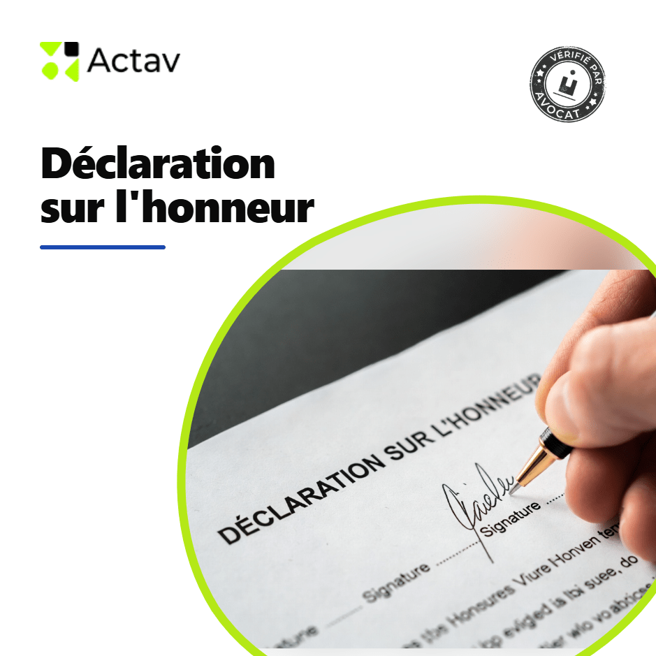 Modèle de déclaration sur l'honneur du dirigeant à télécharger